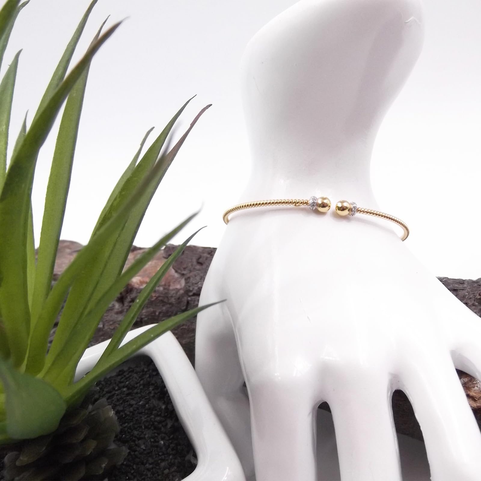 Pulsera Rígido Cartier a aro de mujer de plata 925 con Circonita