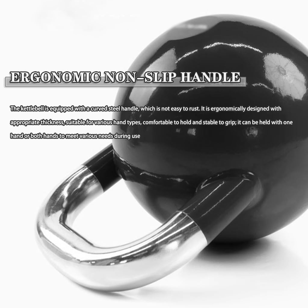 Kettlebell-Gewichte Krafttraining Für Männer Im Wettkampf Kugelhantel, Hantel Aus Stahl Für Heimfitness, Anti-Roll-Design Mit Flacher Unterseite, Bauch-/Armmuskulatur(Pink-8kg)