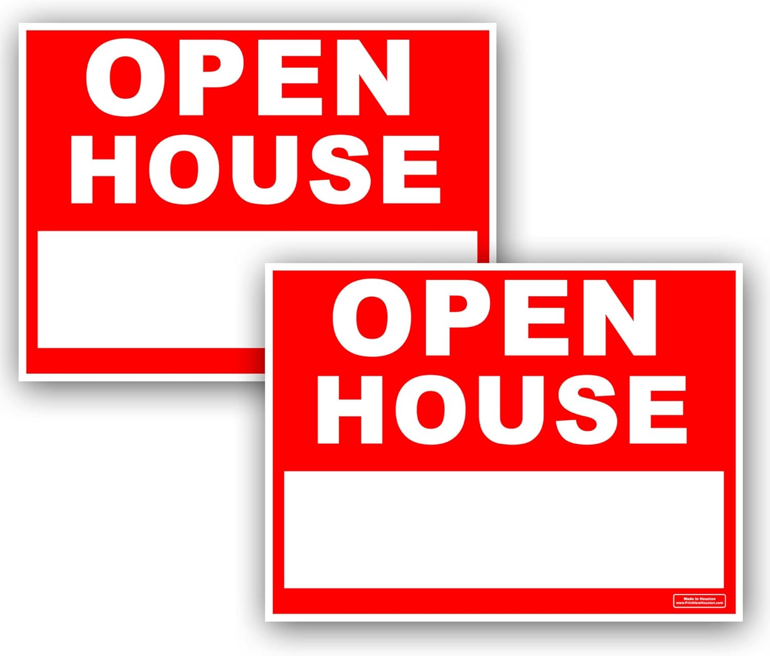 24" x 18" - UV Ink Yard Sign - Corrugated Plastic - Printed Front & Back - with Metal Ground Stake included - Open House Sign (2)
