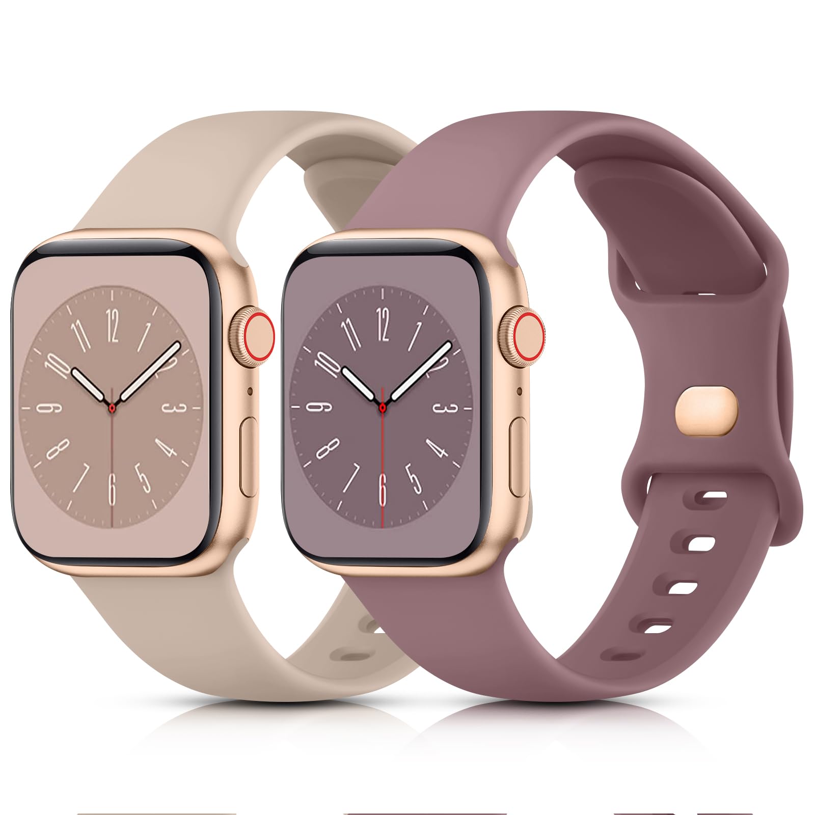 Liquid Silicone Bands for Apple Watch Band 49mm 45mm 44mm 42mm 41mm 40mm 38mm,Soft Waterproof Strap for iWatch Series Ultra2/Ultra/9/8/7/6/5/4/3/2/1/SE Women Men