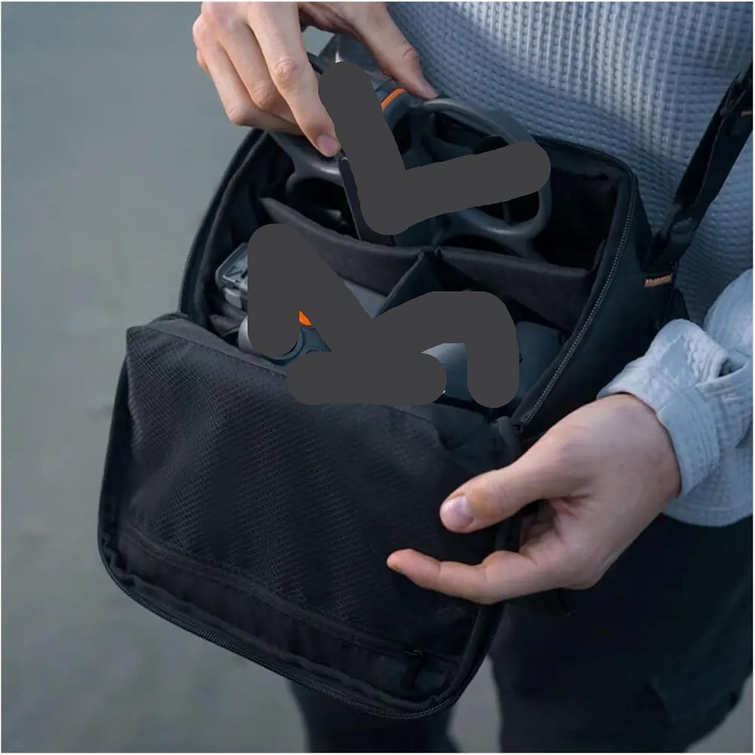 ドローンポータブルバッグ、 2 と互換性ありブラック屋外旅行ショルダー全方位収納バッグドローンアクセサリー用