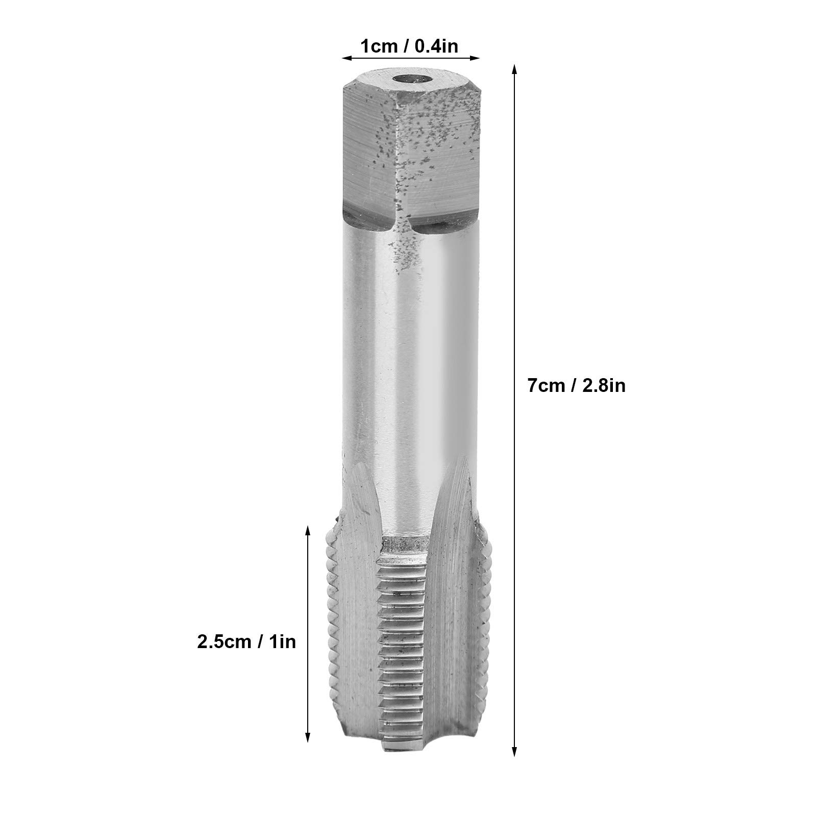 3/8‑18 Taraud, G3/8 NPT Taraud à Filetage Conique 18 Dents Réparation de Conduite D'eau Taraud à Vis Acier Haute Vitesse Pas 1,41