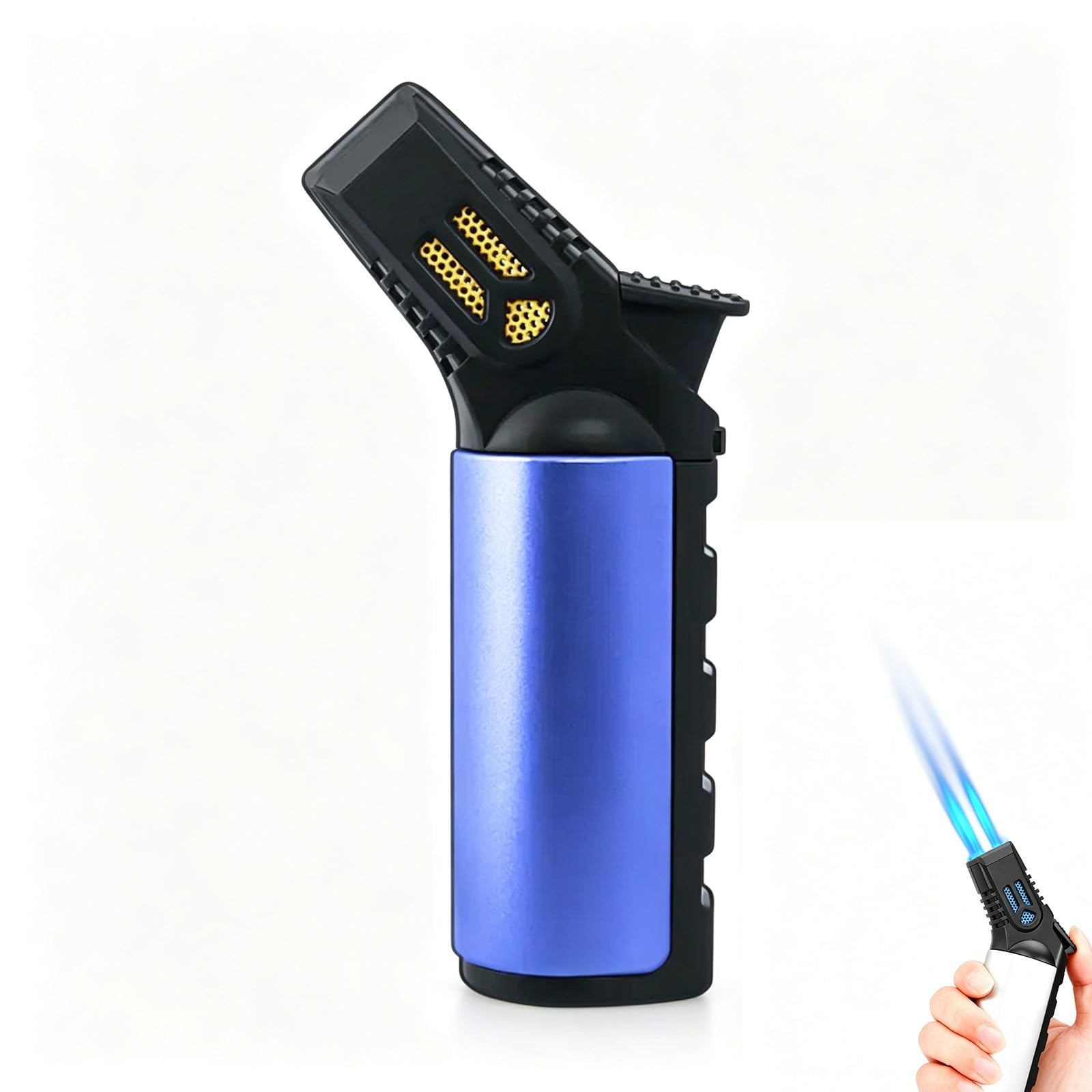 JHCYDM Four-flame butane torch lighter, Windproof lighter