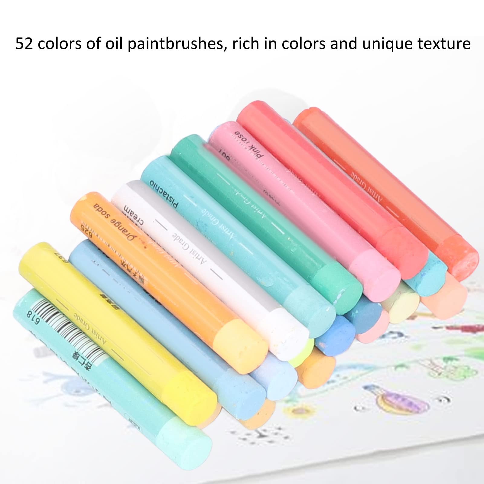 Haofy Set Pastelli a Olio, 48 Pezzi, Olio Misto e Cera, Colori Ricchi e Brillanti per Artisti e Studenti (8948MK)