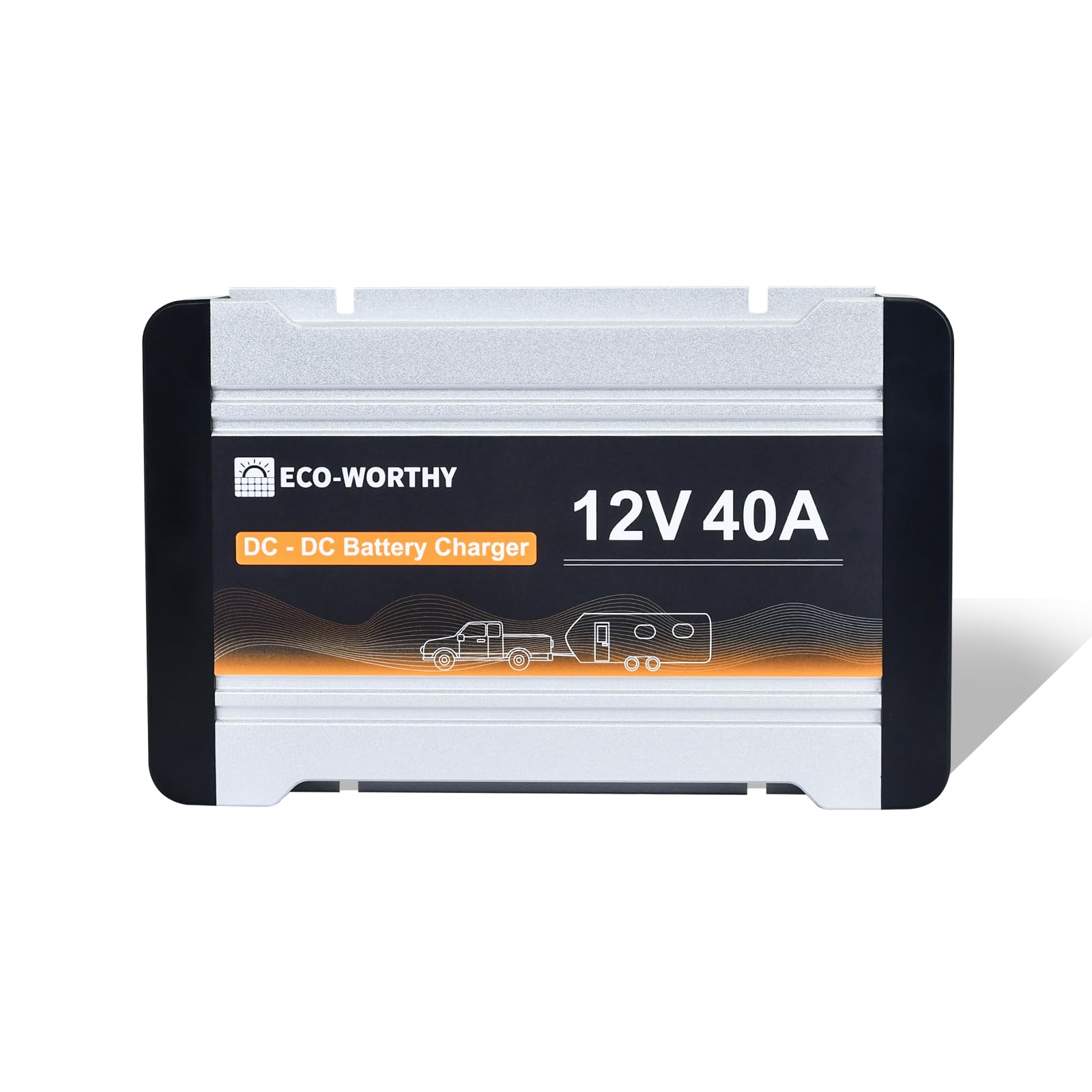 ECO-WORTHY Cargador de batería 12 V 40 A CC a CC con cargador solar MPPT de LiFePO4, carga multietapa para alternador de panel solar en remolques de caravanas