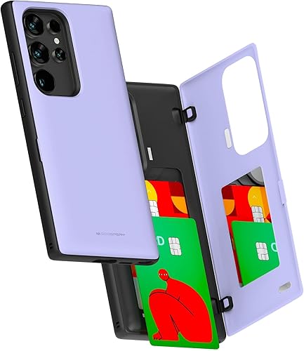 Miniatura 241 de GOOSPERY Parachoques magnético para puerta compatible con Galaxy S23, tarjetero tipo cartera, cierre automático, protección de doble capa resistente