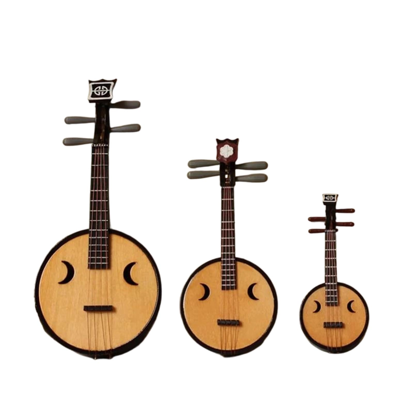 Miniaturowe modele trąbek Miniaturowy Model Dzwonka Ruan Ze Stojakiem I Akcesoriami Do Instrumentów(18cm)