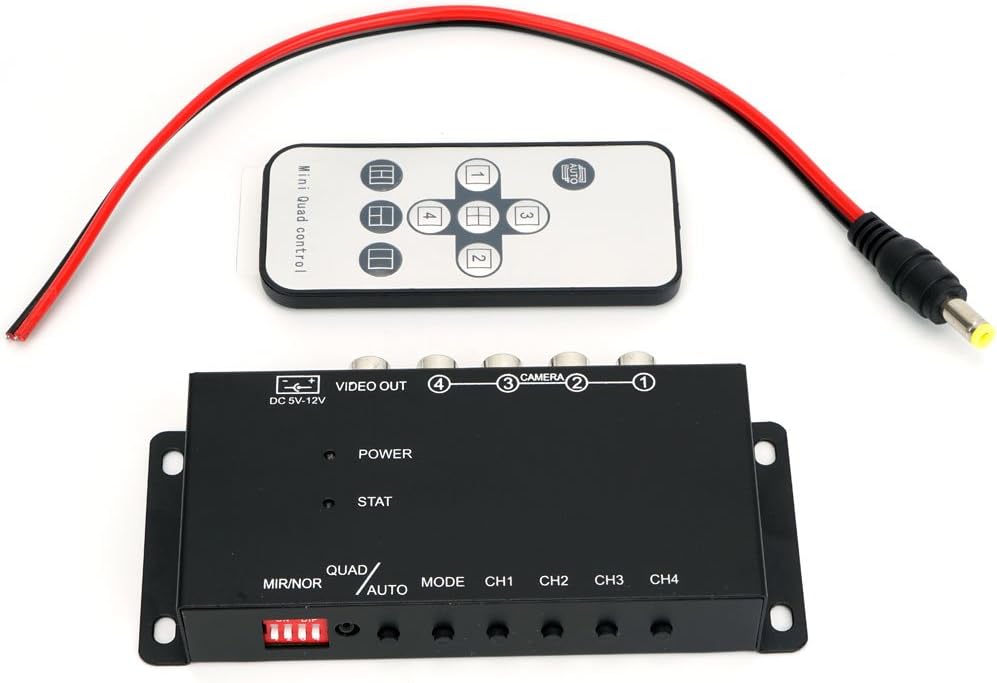 Buу 1 gеt 1 Wiseup™ 4Ch Mini Mobile Video Quad Video Processor for Vehicle Cameras with Image Mirror Function