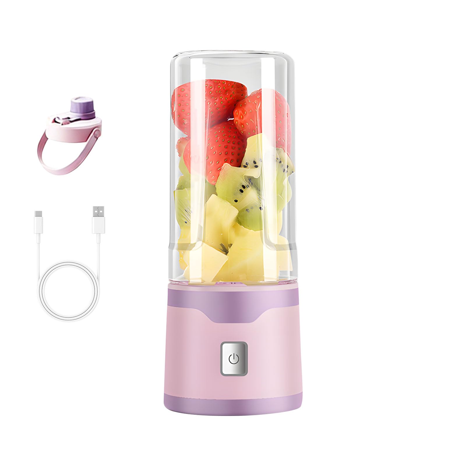 Elnwnnkc 18 Rechargeable Single Mixer 500ml Secure Cup Ideal for Beverage Blends While Traveling Handheld Combiner Cup