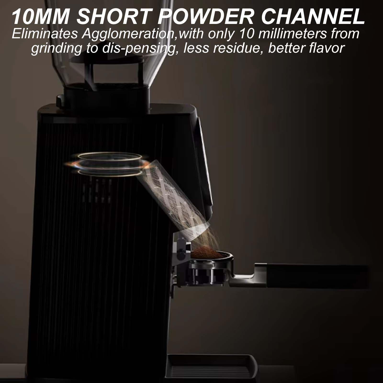 Komercyjny MłYnek Do Kawy, Elektryczny MłYnek Z PłAskim żArnem O Mocy 600 W, Z żArnami Stalowymi 83 Mm, Sterowanie Za Pomocą Ekranu Dotykowego Hd, Do Espresso, Zaparzania, Cold Brew