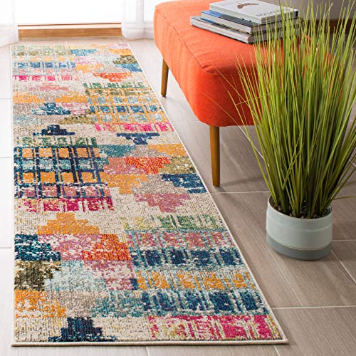 SAFAVIEH Madison Collection Runner Rug - 2'2" x 12', Ivory