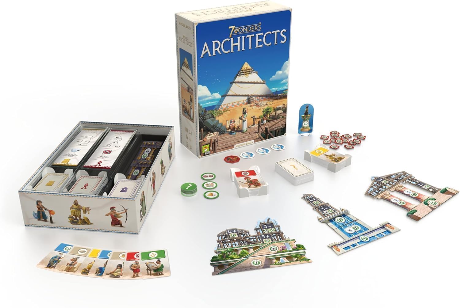 Asmodee 7 Wonders Architects - Shape History with Your Ingenious Wonders, Civilization Strategy Game for Kids and Adults, Ages 8+, 2-7 Players, 25 Minute Playtime