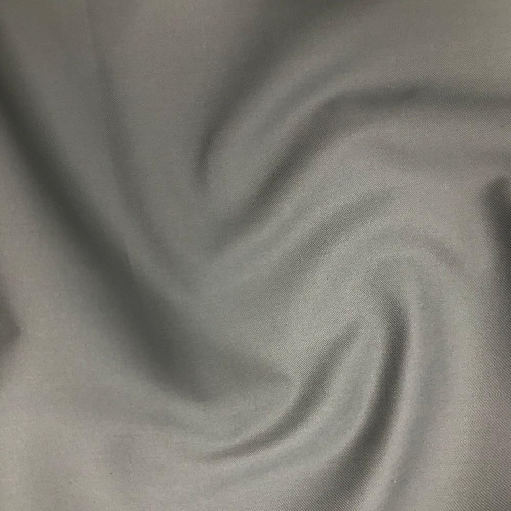 EU Fabrics Polycotton Drill Upholstery Fabric - Polyester and Cotton Blend Fabric - Dressmaking Twill Material for Workwear, Table Covers, Draping, and Uniforms (Grey, 1 METRE X 150CM)