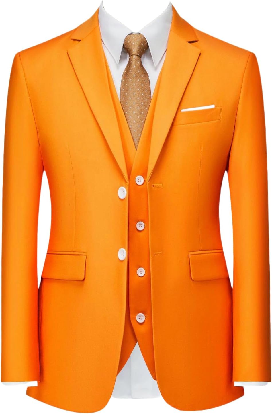 Men's Korean Business Formal Two Button Blazer Jacket Wedding Work Wear