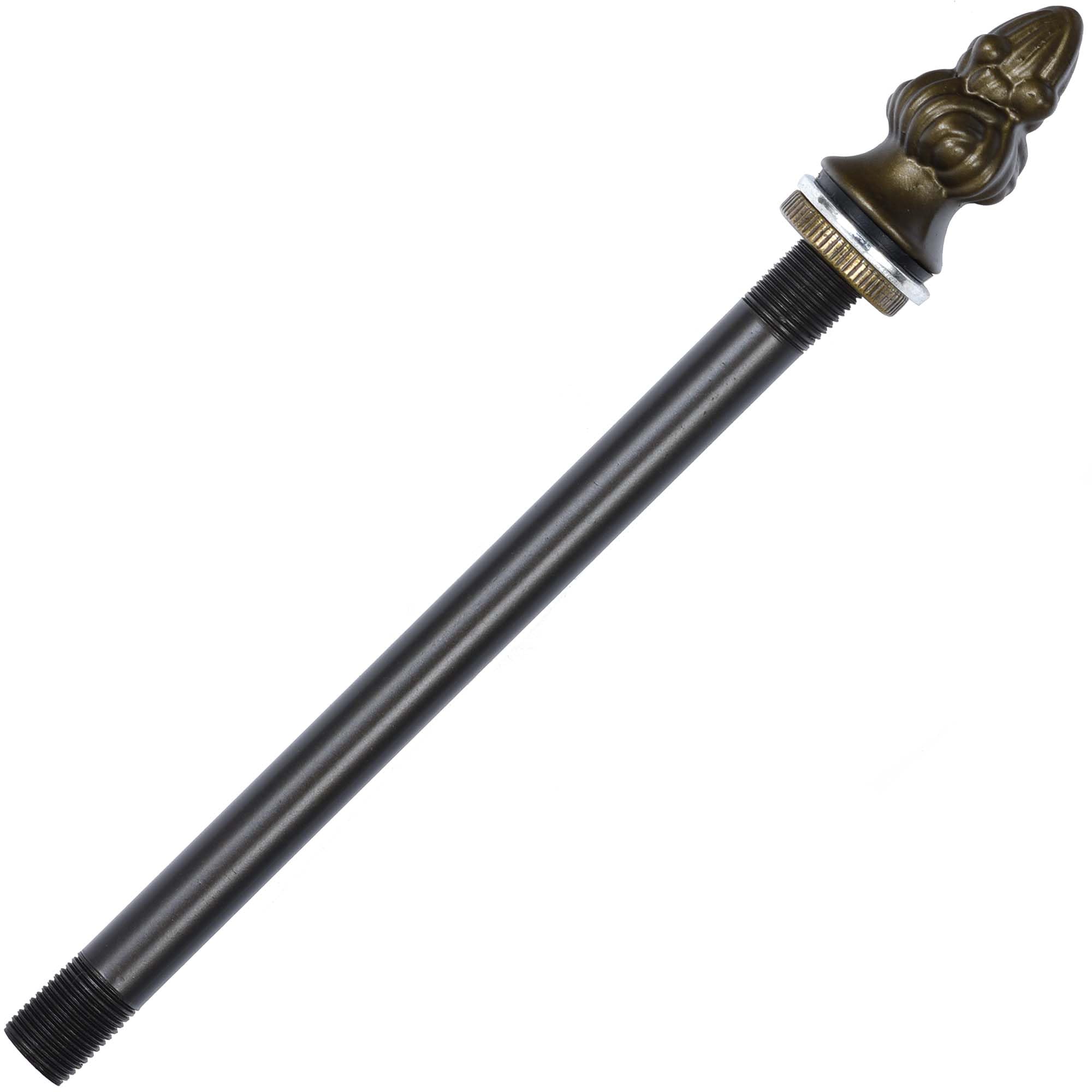 Bieye SS024 Lampshade Support with Finial for Tiffany Style Stained Glass Floor Lamp Table Lamp (G3/8 145mm Acorn)