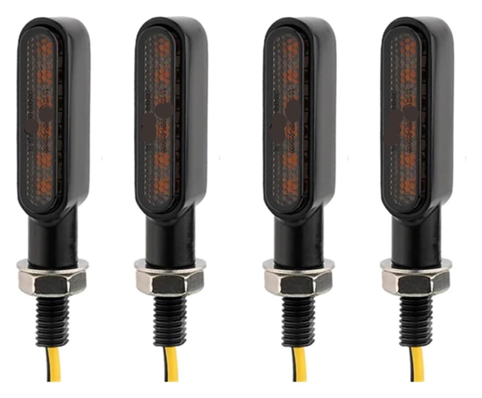 Indicatore di direzione Moto Moto Freccia Spia di Segnalazione Indicatori Direzione Ambra Flusso Lampeggiante(4pcs Amber White)