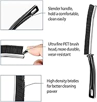 Vista 4 de 4 cepillos de limpieza de huecos de cerdas duras, cepillo de limpieza de grietas de cocina de baño, cepillo de limpieza de ranuras de mano