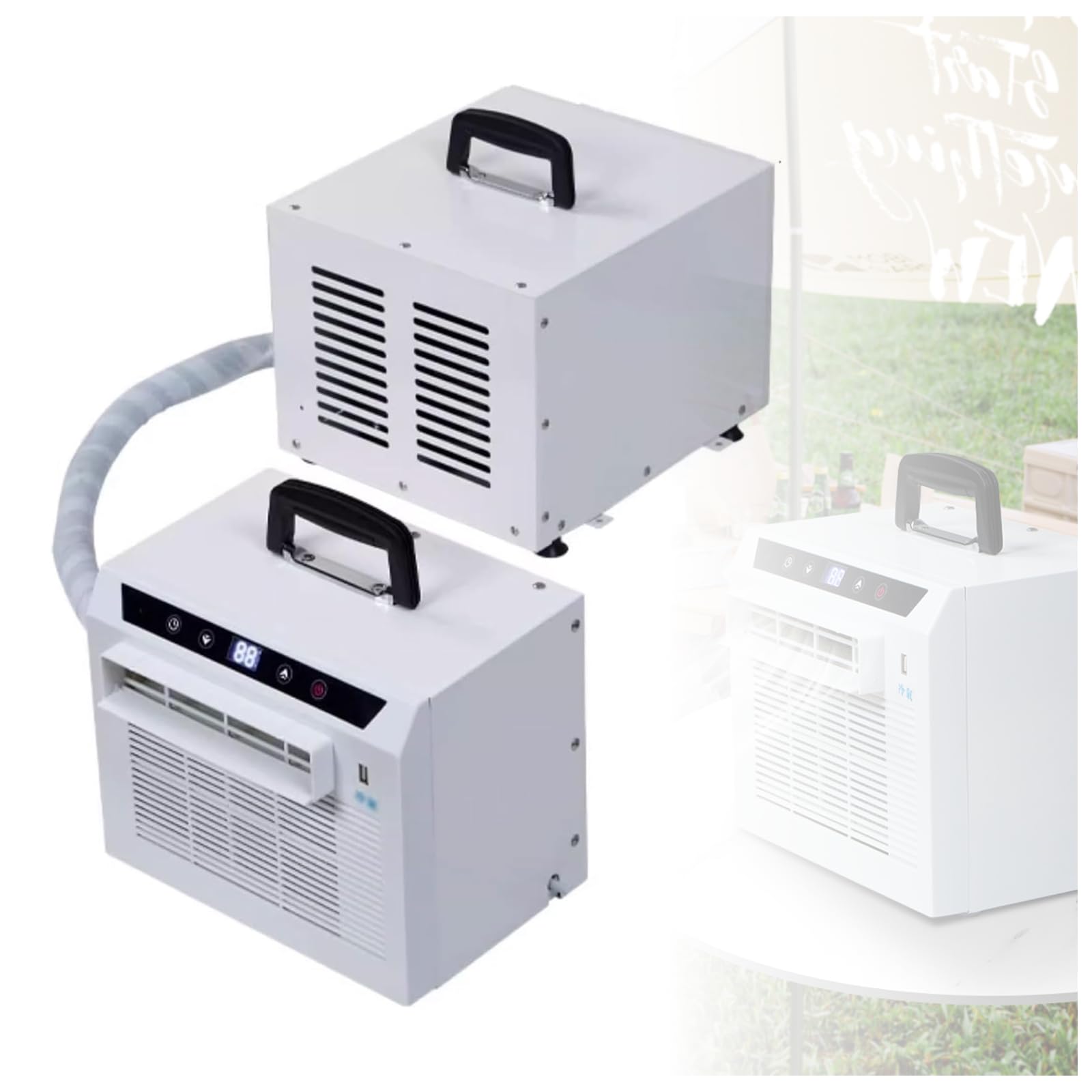 KUSOLE 3,000 BTU Portable Tent Air Conditioner for Camping 1.5-meterpipe