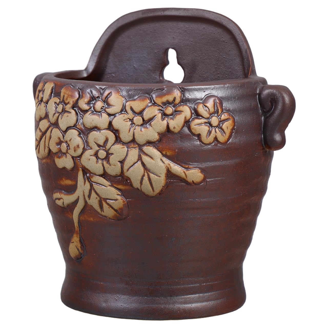 UKCOCO Ceramic Wall Hanging Planter β Retro Vintage Design for Space-Saving Succulent Display β for Home, Office & Garden