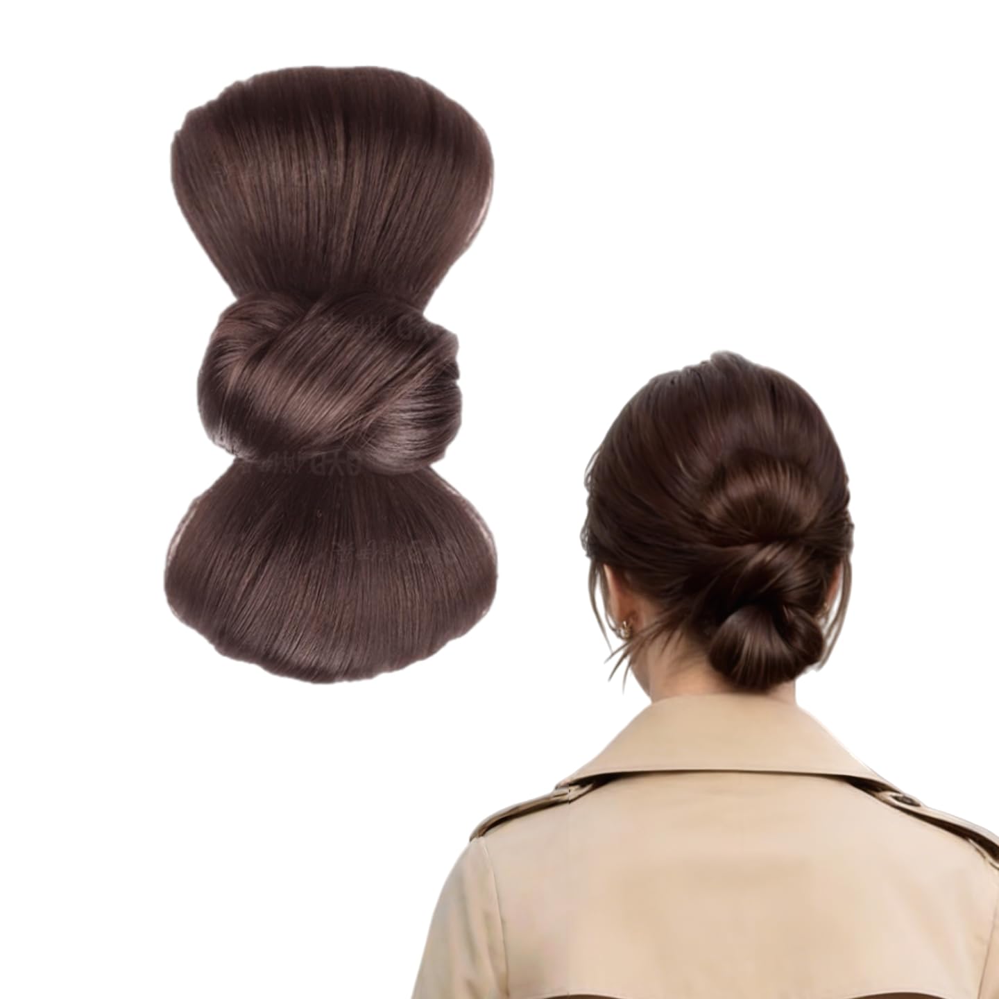 Photo 1 of ***SMALLER THEN PICTURE***
Zaxomum Deep Brown Twist Bun Chignon Hairpiece, Claw Clip Elegant Updo Fake Hair Bun Extension for Women Daily/Party/Wedding Wear
