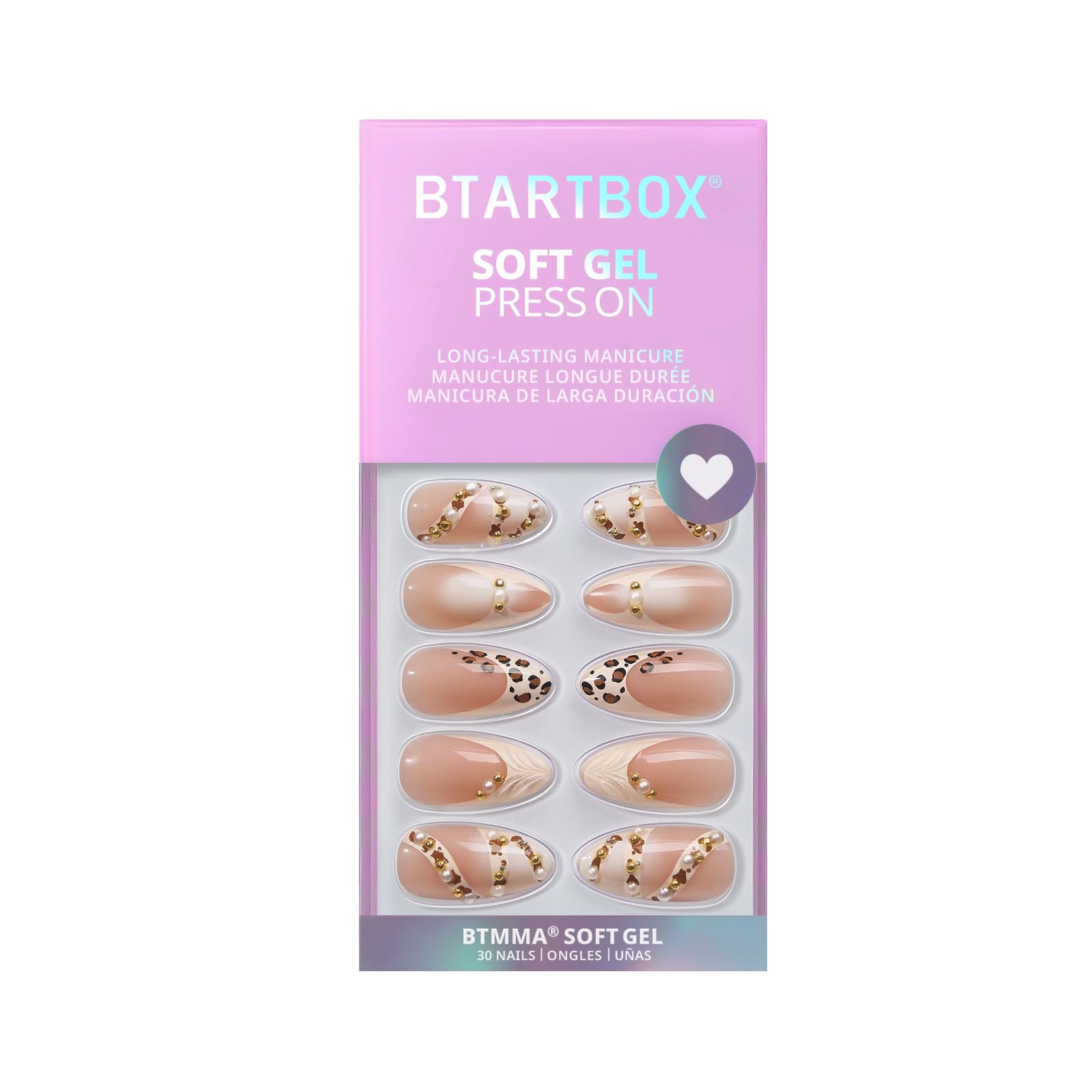 BTArtbox Press-On Nails Soft Gel Salon-Quality Complete Kit
