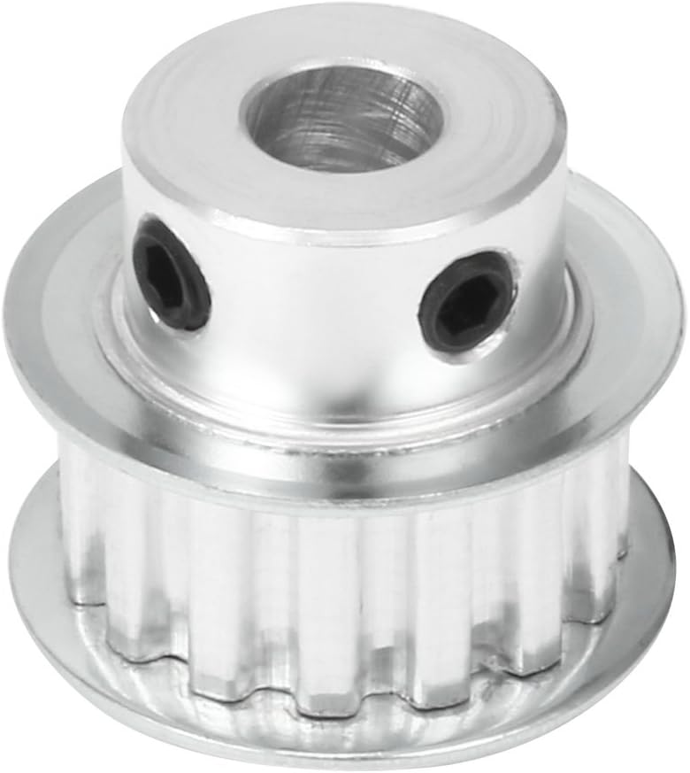 uxcell Aluminum XL 15 Teeth 8mm Bore Timing Belt Idler Pulley Flange Synchronous Wheel for 10mm Belt 3D Printer CNC
