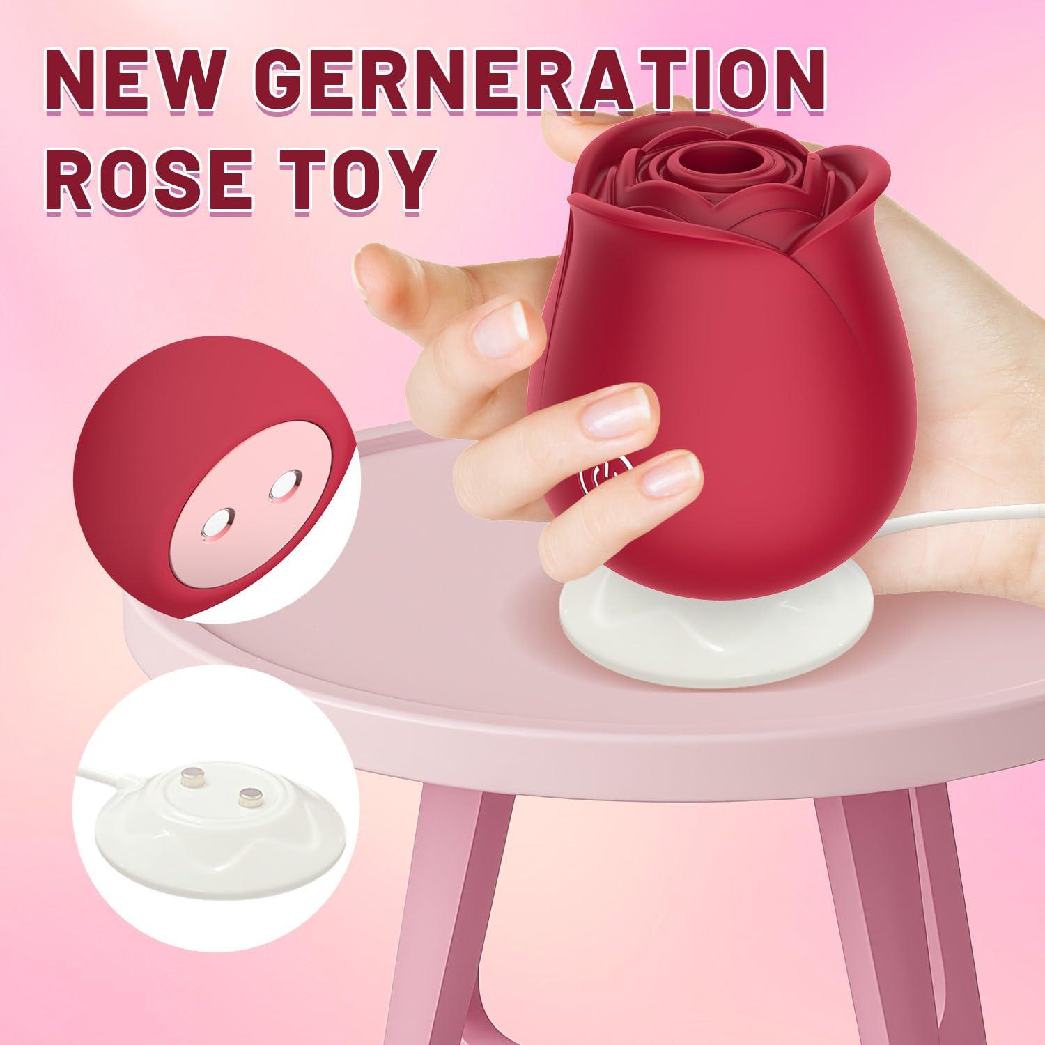 pussy footin sex toy JASMINE Rose Suction Clitoral Vibrator