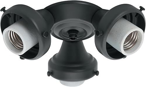 Hunter Fan Company, 99140, Ajustador negro de tres luces