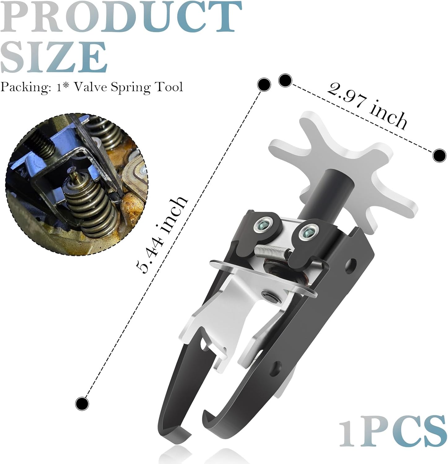 OFBAND Overhead Valve Spring Compressor Tools Adjustable,Valve Spring Tool Removes Value Springs Without Remove Cylinder Head,Universal Carbon Steel Valve Spring Removal Tool Car Accessories