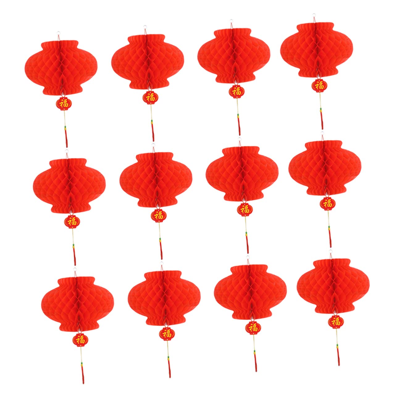 Operitacx 80 Pcs Foldable Red Paper Lanterns Festive Year Decorations for Spring Festival Parties Celebrations and Home Decor