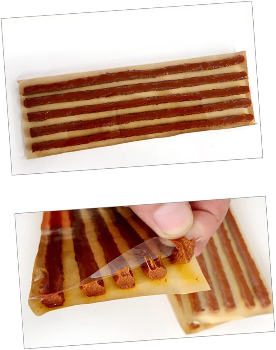 CHILDWEET Rubber Tubeless Tire Puncture Repair Strips 5 Sets for Motorbikes