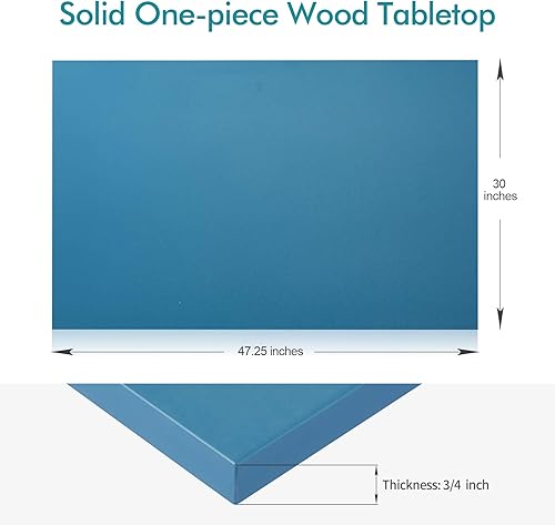 Miniatura 401 de Kaboon Mesa universal de 45.67 x 23.62 pulgadas, escritorio sólido de una pieza, encimera de melamina reversible, escritorios dobles, escritorio en