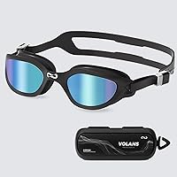 Vista 8 de COPOZZ Gafas de natación para mujeres adultas, gafas de natación para mujeres y hombres, antivaho sin fugas, protección UV para adultos
