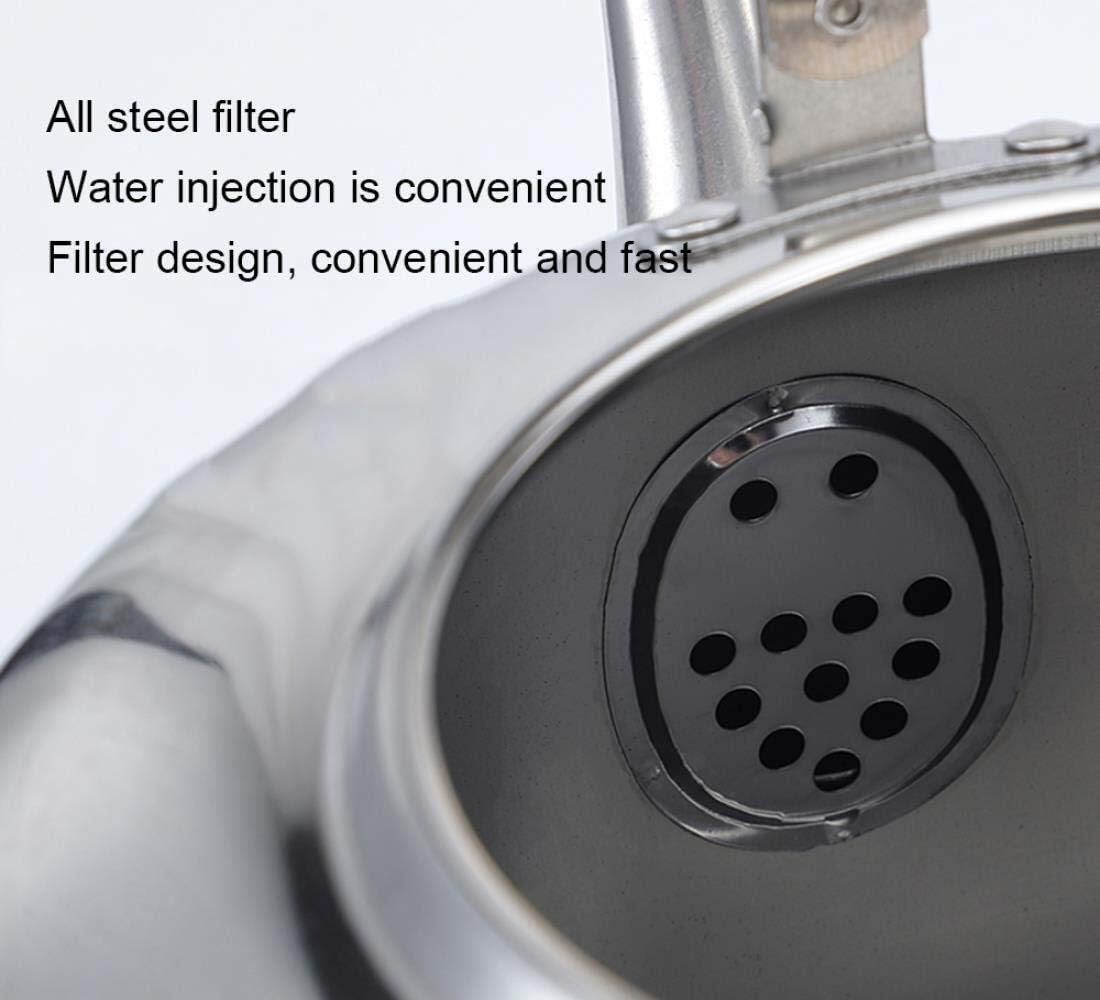 Whistling Gas Kettle Thickened 304 Stainless Steel Large Capacity Stove Indoor Outdoor Camping Teapot Coffee Pot (Color : 5l) (4l)