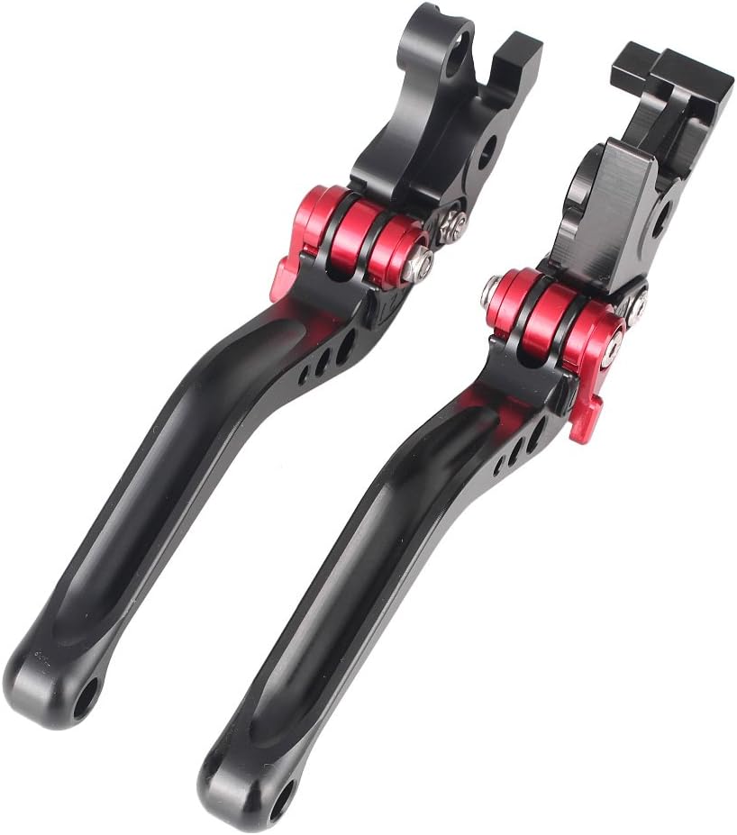 Mallofusa Motorcycle Black & Red CNC short Brake Clutch Levers Set for Suzuki 1999-2007 Hayabusa GSX1300R / 1998-2003 TL1000R / 2001-2007 GSX1400