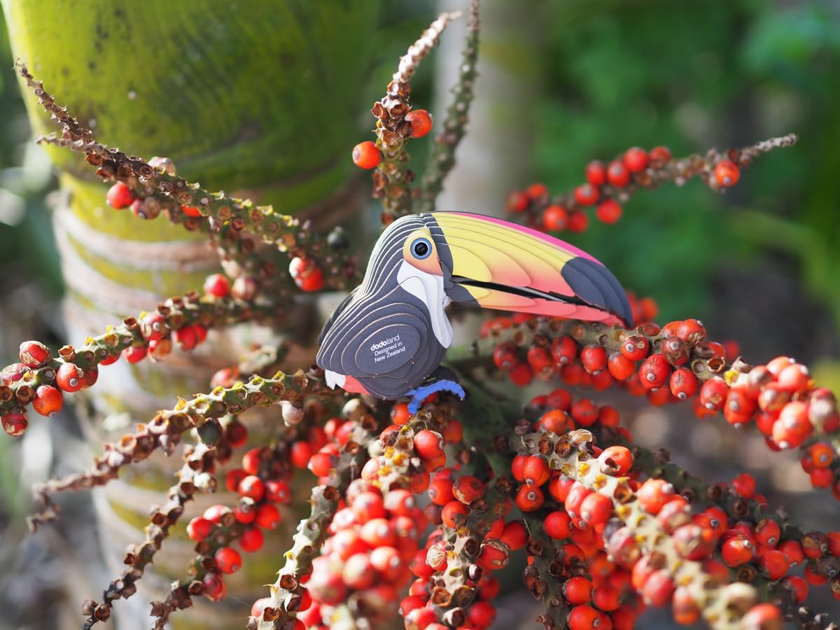 EUGY 650115 Toucan, 3D Animal Puzzle for Children and Adults to Assemble, DIY Animal Figure, Craft Set from 6 Years