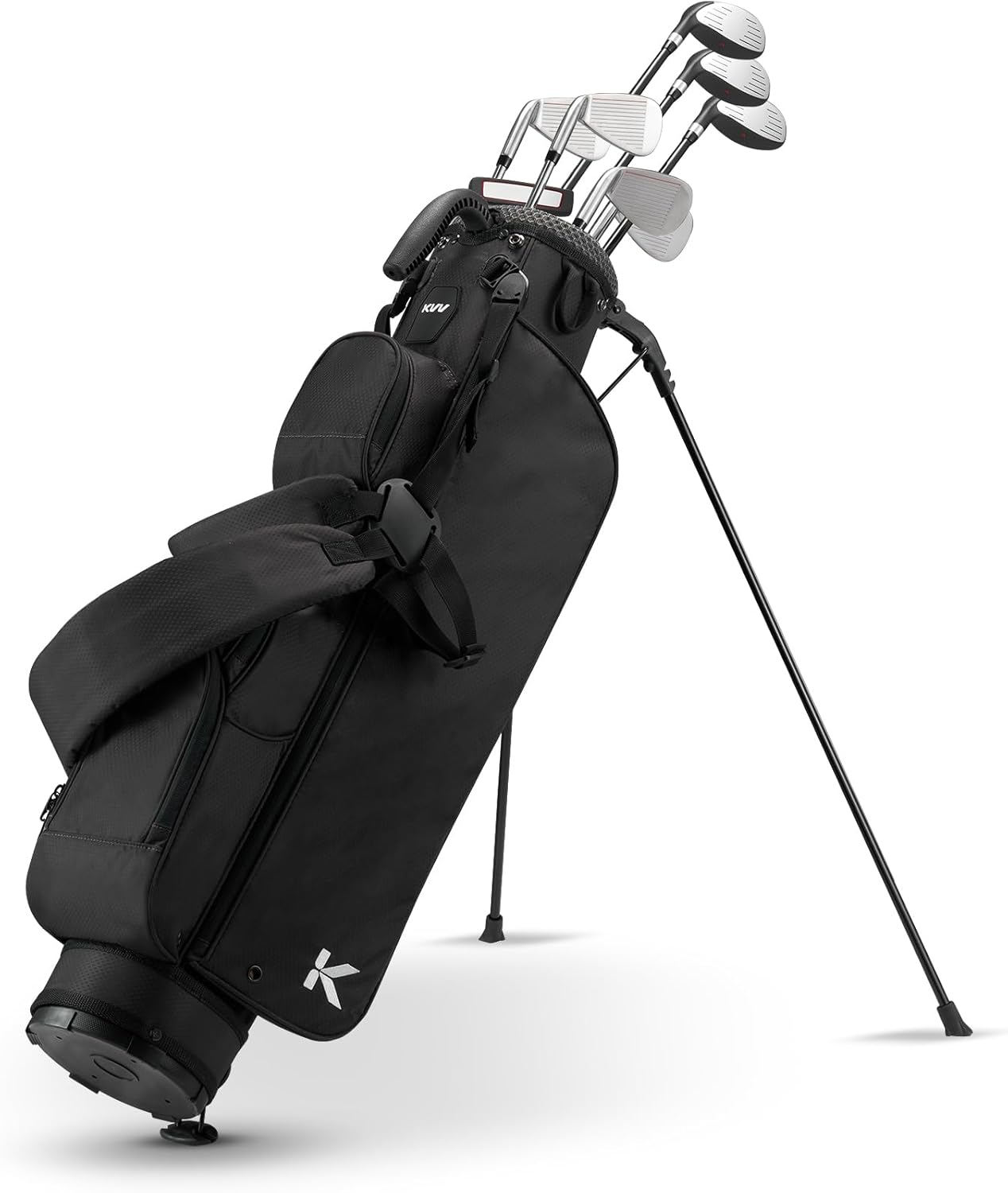 KVV Lightweight Pitch and Putt Golf Bag with Stand, Adjustable Dual Straps, Golf Stand Bag for Extra Storage in a Smaller Size