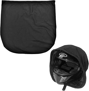 KVAEY Motorcycle Helmet Bag, Helmet Protection Drawstring Bag Made of Nylon Cloth, Large Capacity Helmet Storage Bag for Motorcycle Bicycle, Universal Motorcycle Accessories (Black)