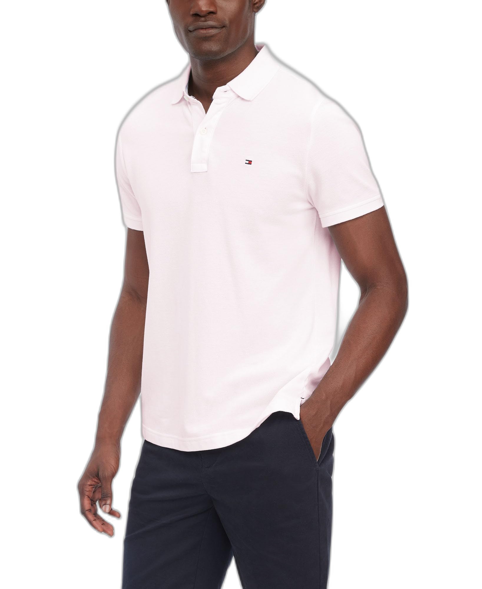 Men's Short Sleeve Moisture Wicking Stretch Polo Shirt With Quick Dry + Uv Protection
