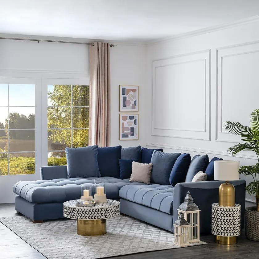 Carol Corner Sofa, Blue