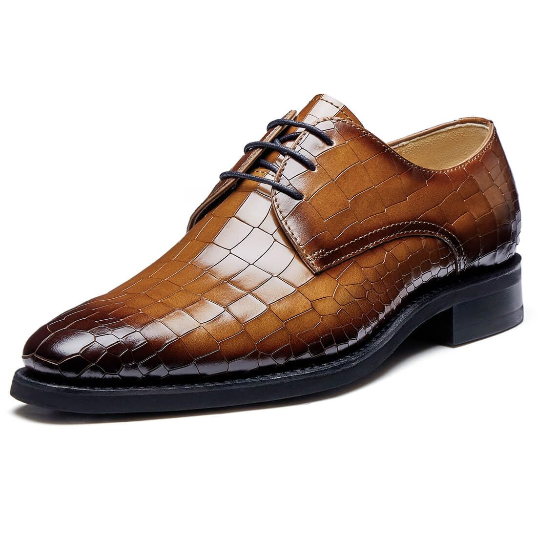 Jepsen Gord Men's Dress Shoes Genuine Leather Oxfords Luxury Formal Business Suit Shoes with Blake Rapid Stitch