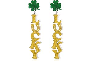 St. Patrick's Day Dangle Earrings: Sparkle in Green for the Luck O' the Irish!