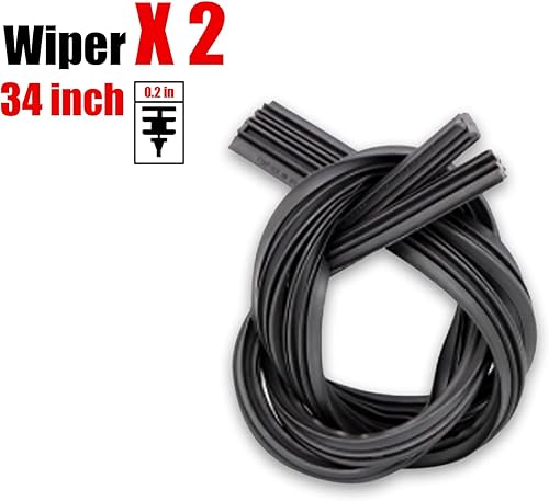 Miniatura 2 de Pack-4 Repuesto de limpiaparabrisas de 26 pulgadas, repuesto de limpiaparabrisas de automóvil negro, de silicona universal, sin marco, para la