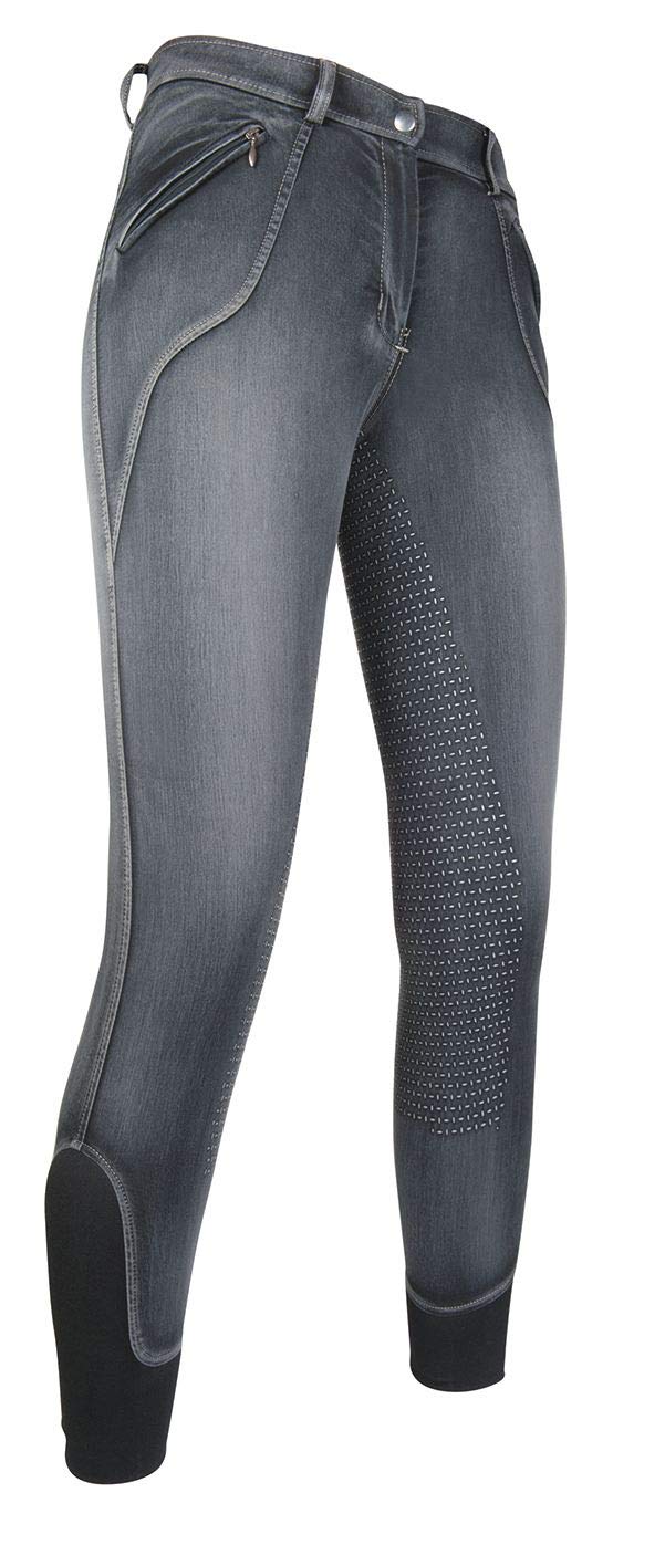 HKM Reithose -Sedona- Denim Silikon Pantaloni Unisex - Adulto