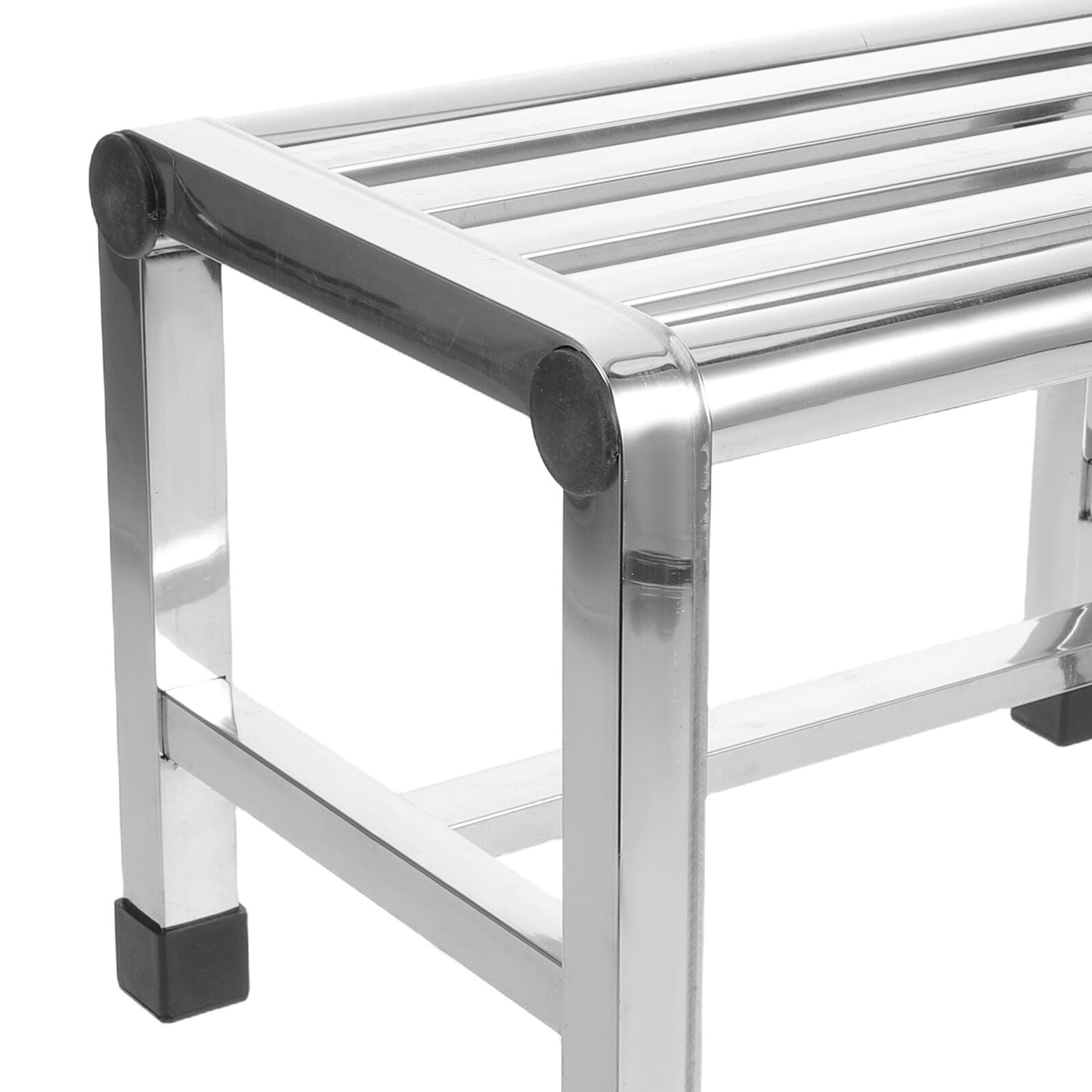 Duschhocker Edelstahl Klein 28,5x20,1x21cm rutschfest Badhocker für Kinder Kleinkind Töpfchentraining Badezimmer Küche Balkon