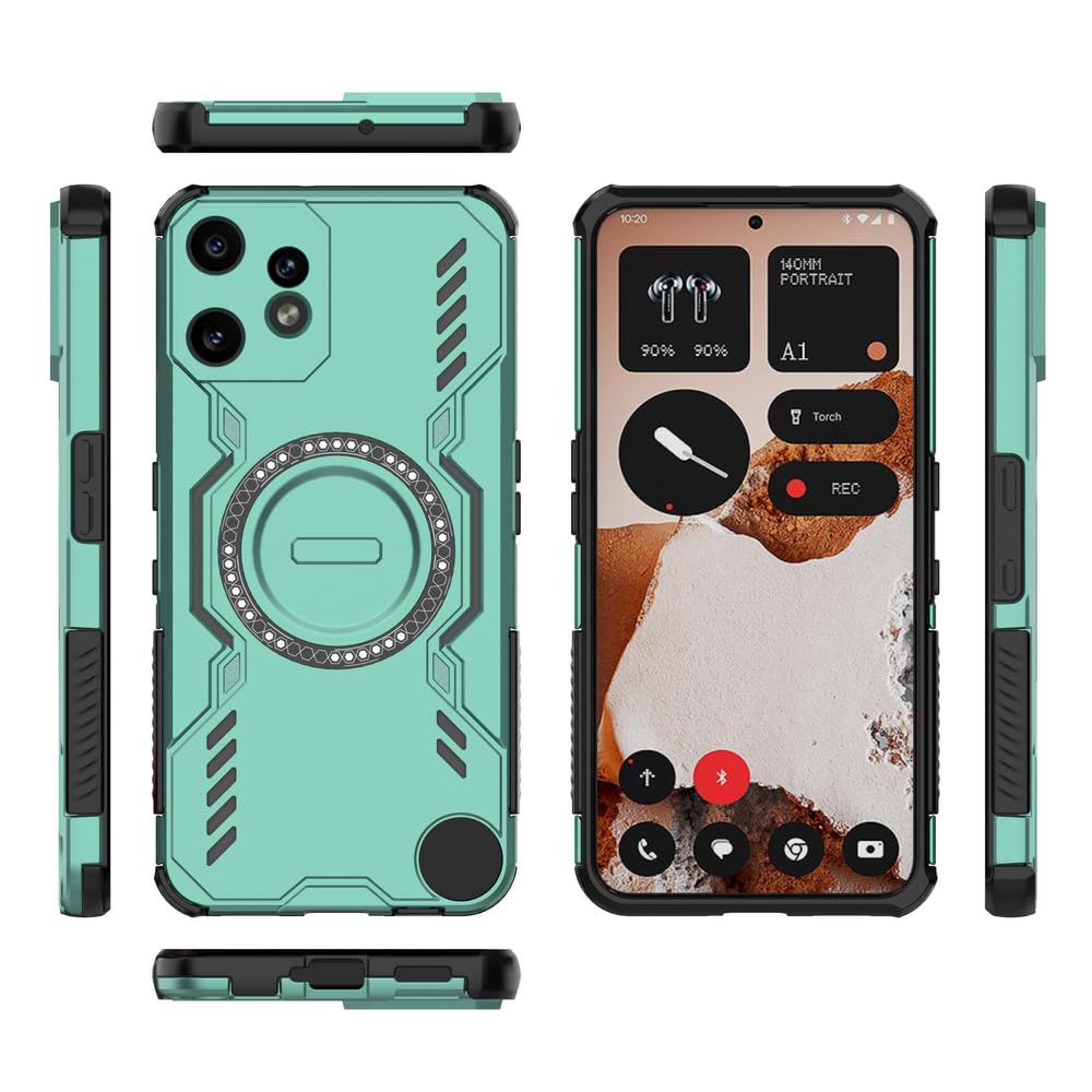 Compatible with Nothing CMF Phone 2 Pro Case Cover,Compatible with MagSafe,Compatible with Nothing CMF Phone 2 Pro Dissipation Cool Anti-Fall Mobile Cases Green