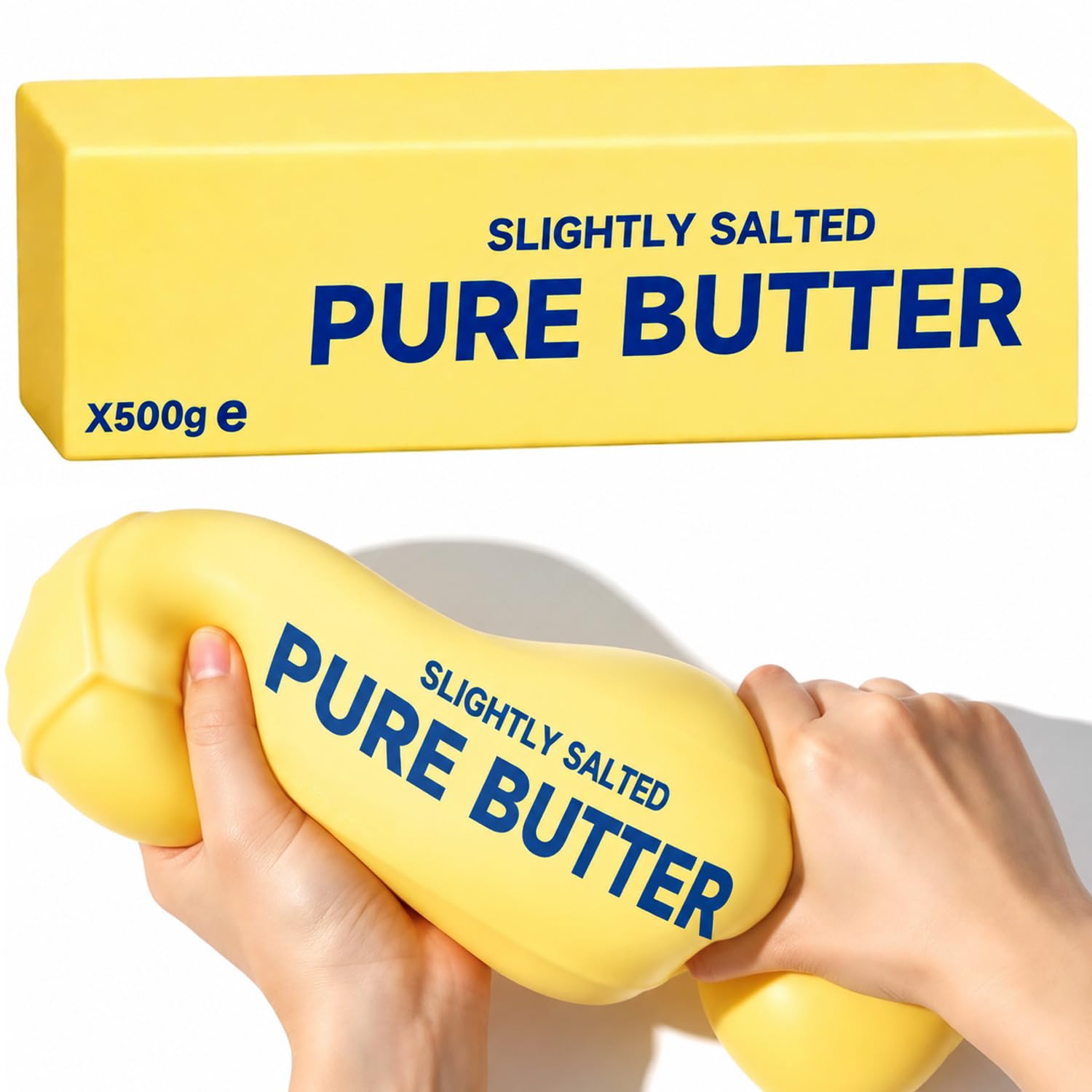 10IN Giant Butter Squishy, Jumbo Butter Squishies Stress Relief Block, Squeeze Butter Stress Toy, Soft Slow Rebound Squeeze Ball Anxiety Relief Fidget Sensory Toys for Adults Kids — image 1