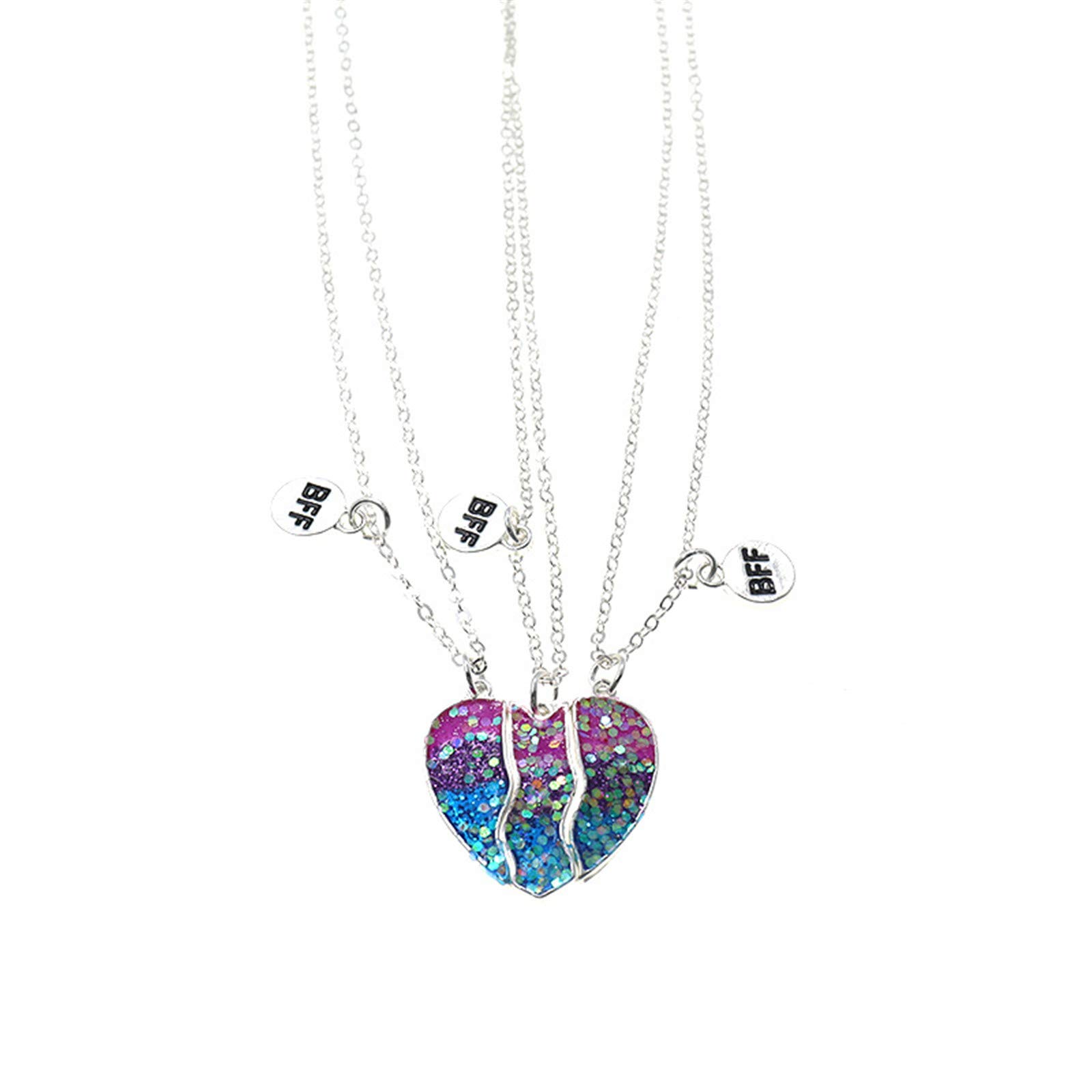 COLORFUL BLING 2/3Pcs Cute Half Broken Heart Koala Avocado Engraved BFF Pendant Chain Adjustable Necklace Bracelet for Best Friend Women Men Split Heart Forever Friendship Gifts Love, Metal drip oil (B09YKYD6HZ) Amazon Price History, Amazon Price Tracker