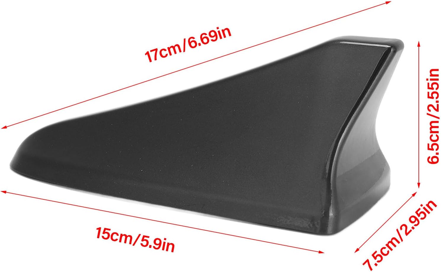 Universal Shark Fin Antenna Cover, Weatherproof ABS Construction, Fits Most Sedan, SUV, Coupe Including Optima, Sonata, G80 (Grey)