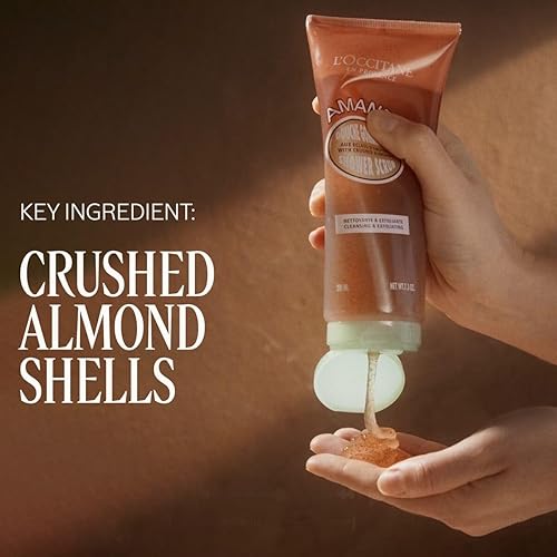 Miniatura 2 de L'OCCITANE Exfoliante de ducha de almendras de 6.8 fl oz, 7.3 oz.